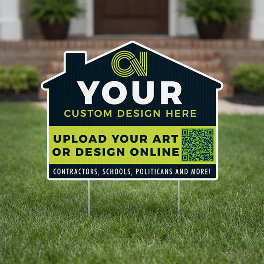 21.5"x16.5" Custom House Shaped Yard Sign