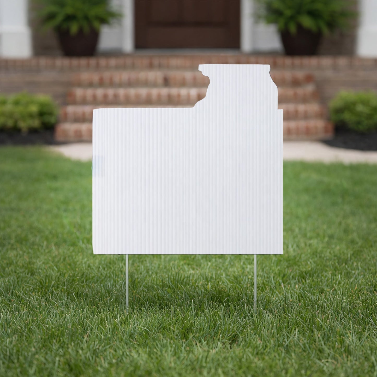 21.6" Illinois State Shaped Corrugated Plastic Yard Sign Blank
