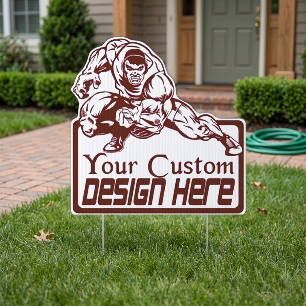 21.6x22" Intimidating Wrestler Shaped Yard Sign