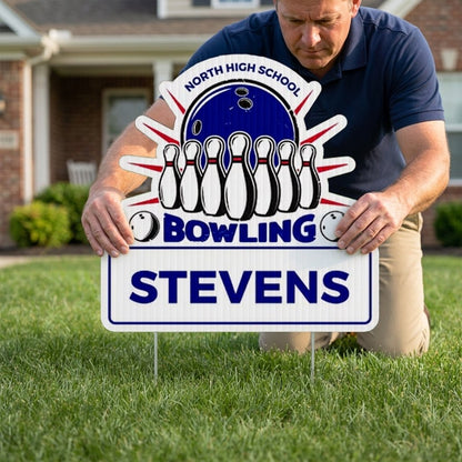 22" Bowling with Rectangle Shaped Yard Sign