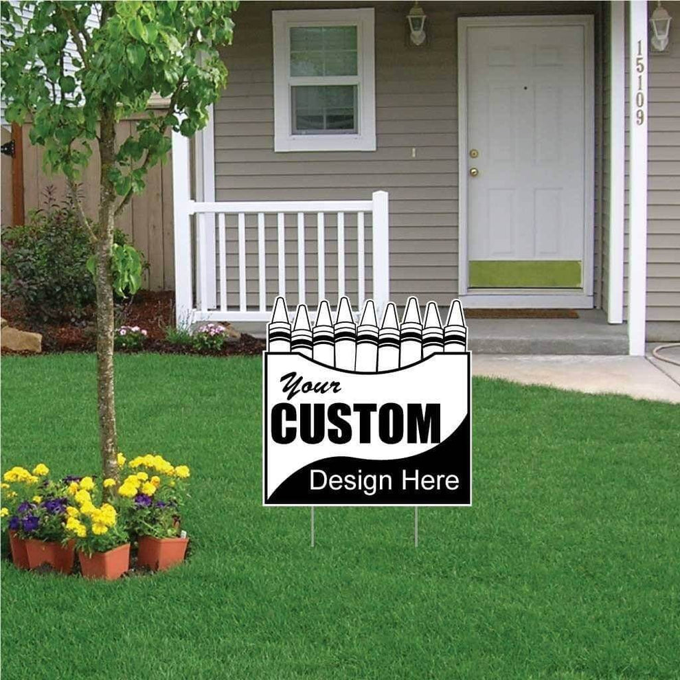 Crayon Box Shaped Yard Sign | VictoryStore – VictoryStore.com