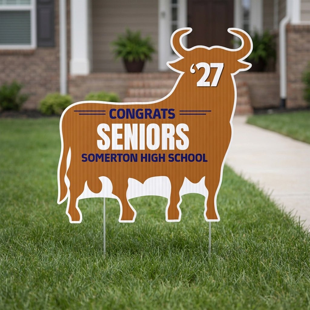 22" Custom Bull Shaped Yard Sign