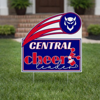 22" Custom Cheerleader Yard Sign