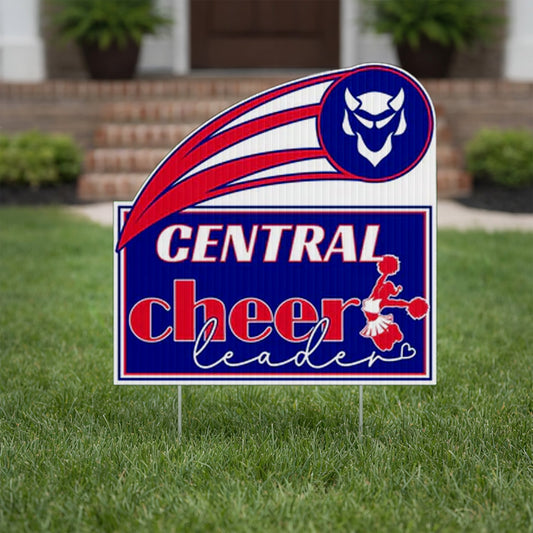 22" Custom Cheerleader Yard Sign
