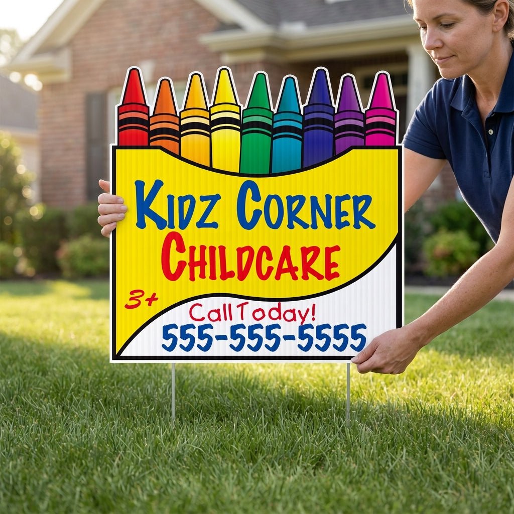 22" Custom Crayon Box Shaped Yard Sign