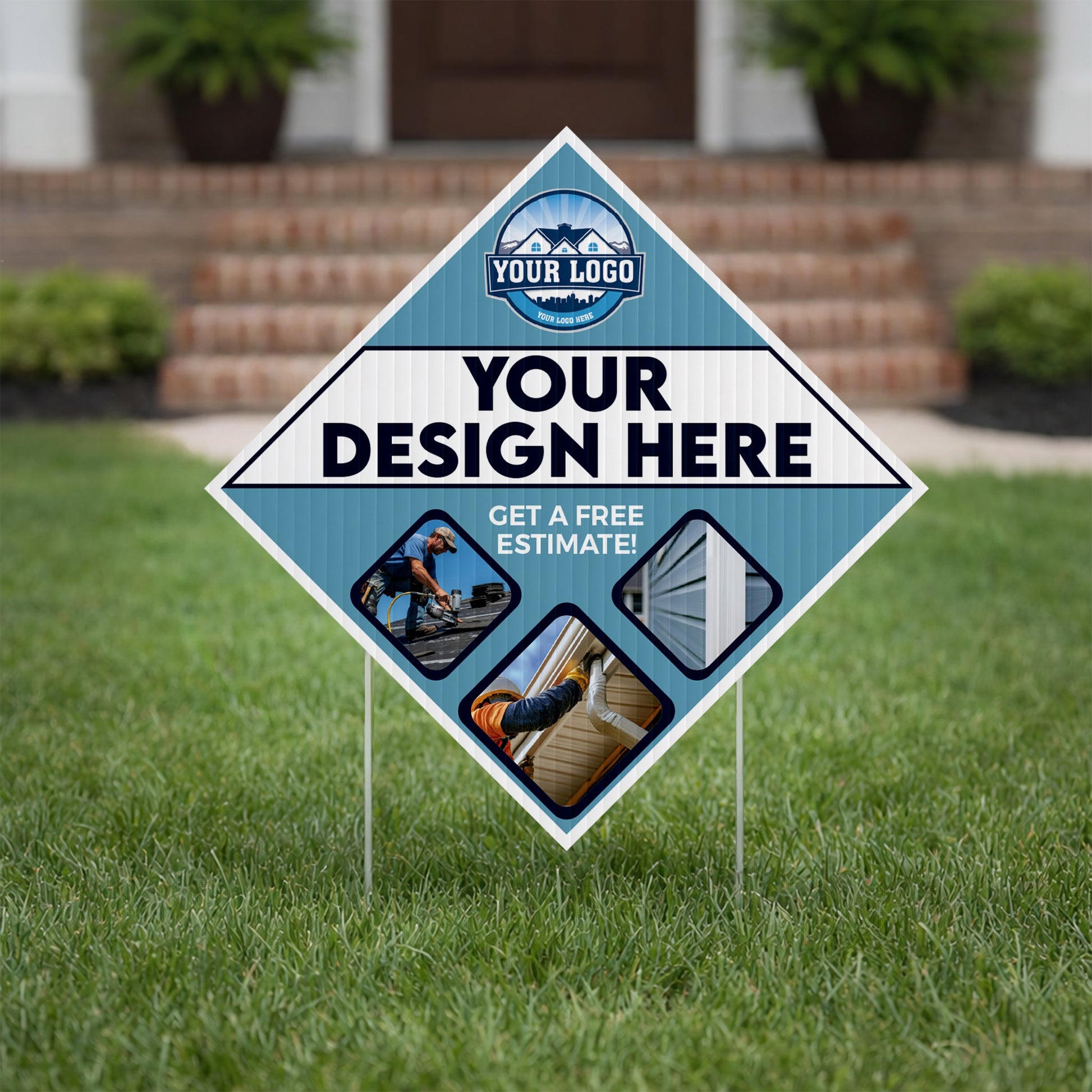 22" Diamond Shaped Yard Sign