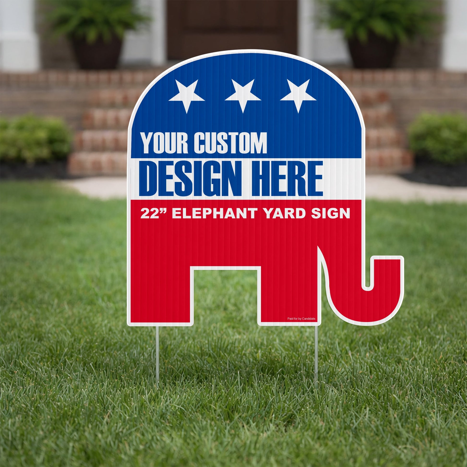 22" Elephant Shaped Yard Sign