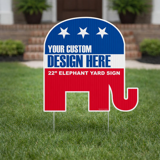 22" Elephant Shaped Yard Sign
