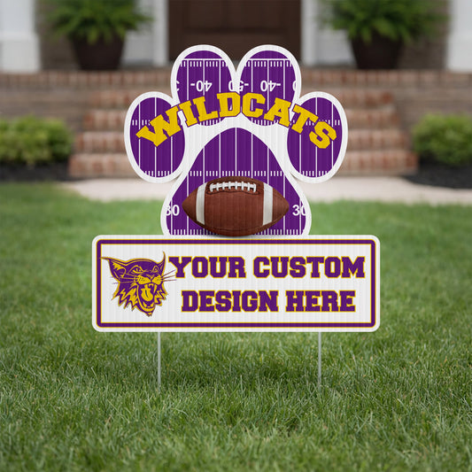 22" Paw with Rectangle Shaped Yard Sign