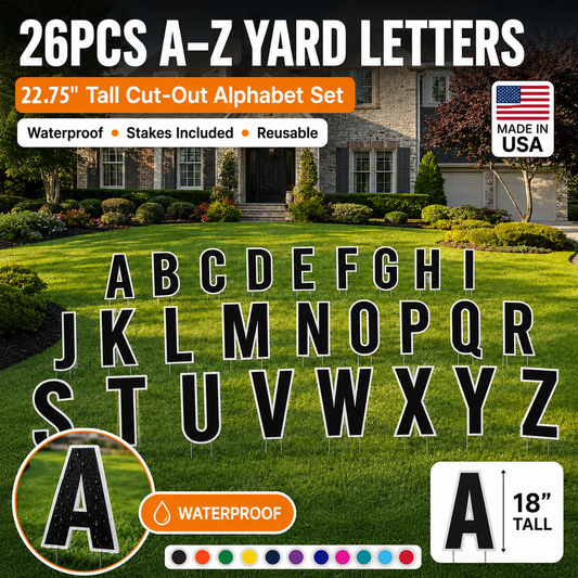 22.75" Bebas Solid Color Alphabet Set Yard Letter Set - 26 pcs