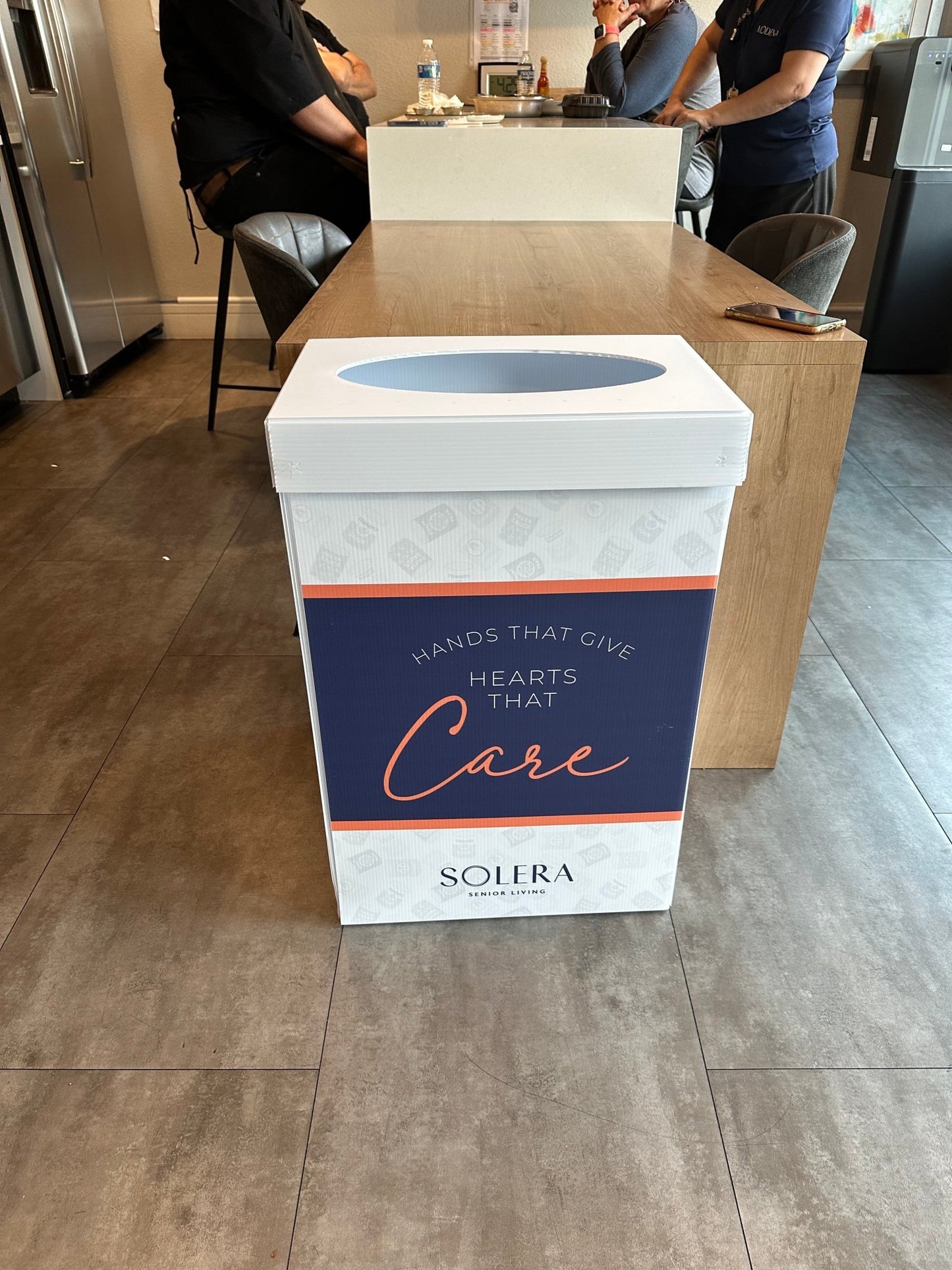 22.3 Gallons - Custom Full Wrap Print - Disposable Corrugated Plastic Trash Cans