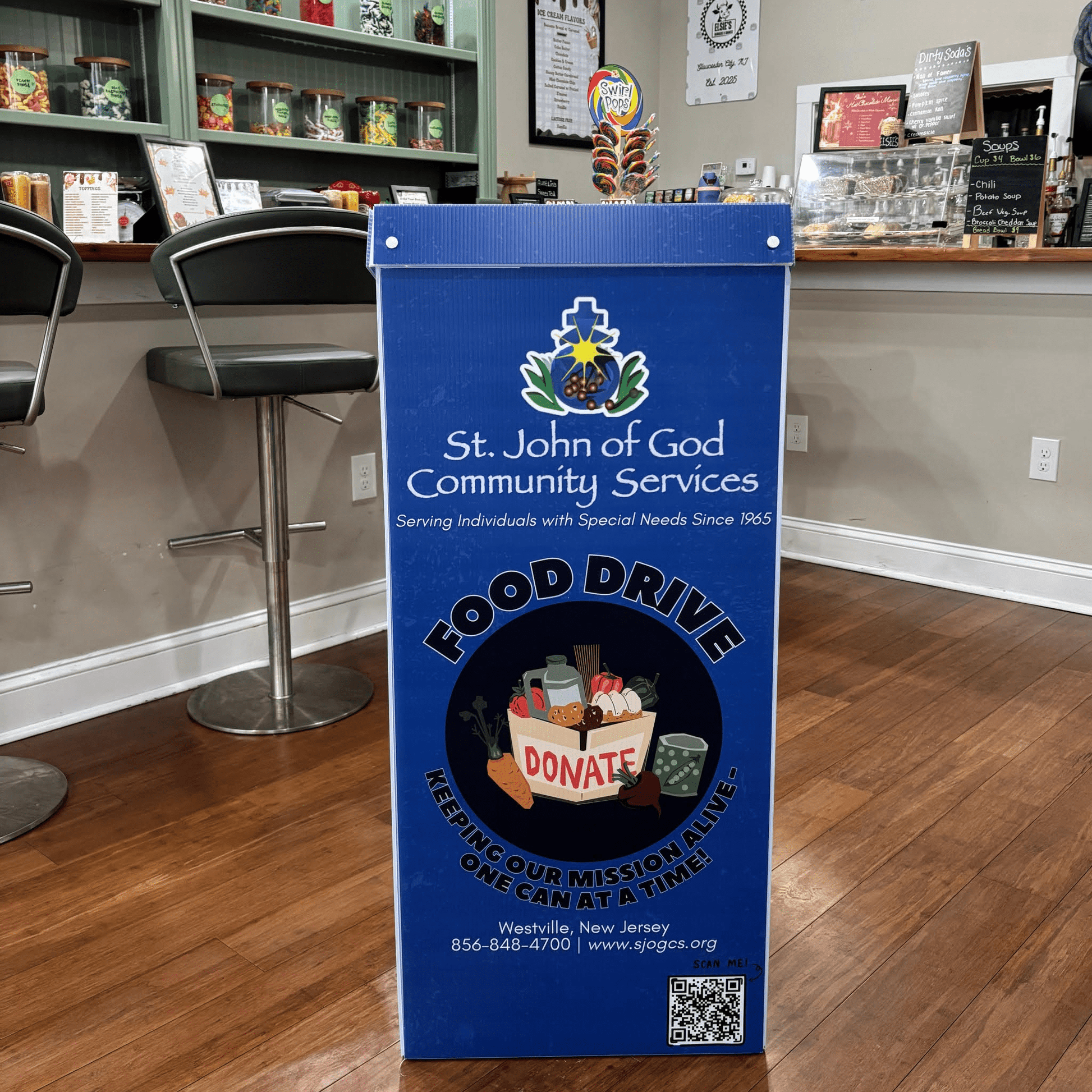 22.3 Gallons - Custom Full Wrap Print - Disposable Corrugated Plastic Trash Cans