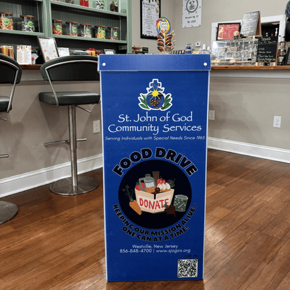 22.3 Gallons - Custom Full Wrap Print - Disposable Corrugated Plastic Trash Cans