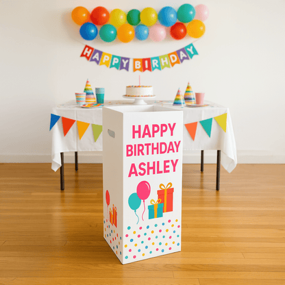 22.3 Gallons - Custom Full Wrap Print - Disposable Corrugated Plastic Trash Cans