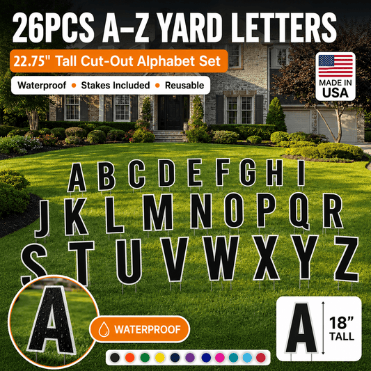 22.75" Bebas Solid Color Alphabet Set Yard Letter Set - 26 pcs