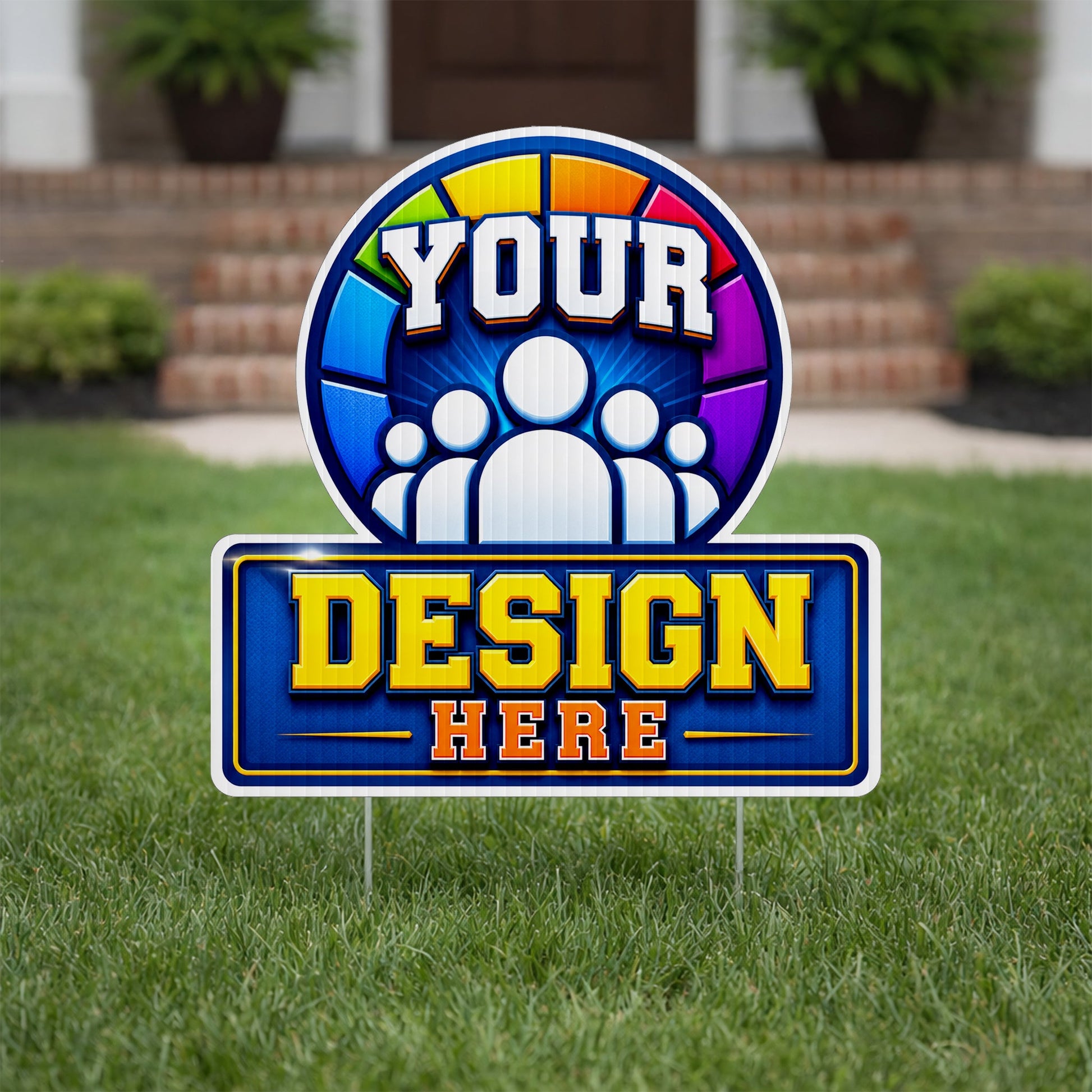 22x22" Circle with Rectangle Yard Sign