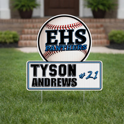 22x22" Circle with Rectangle Yard Sign