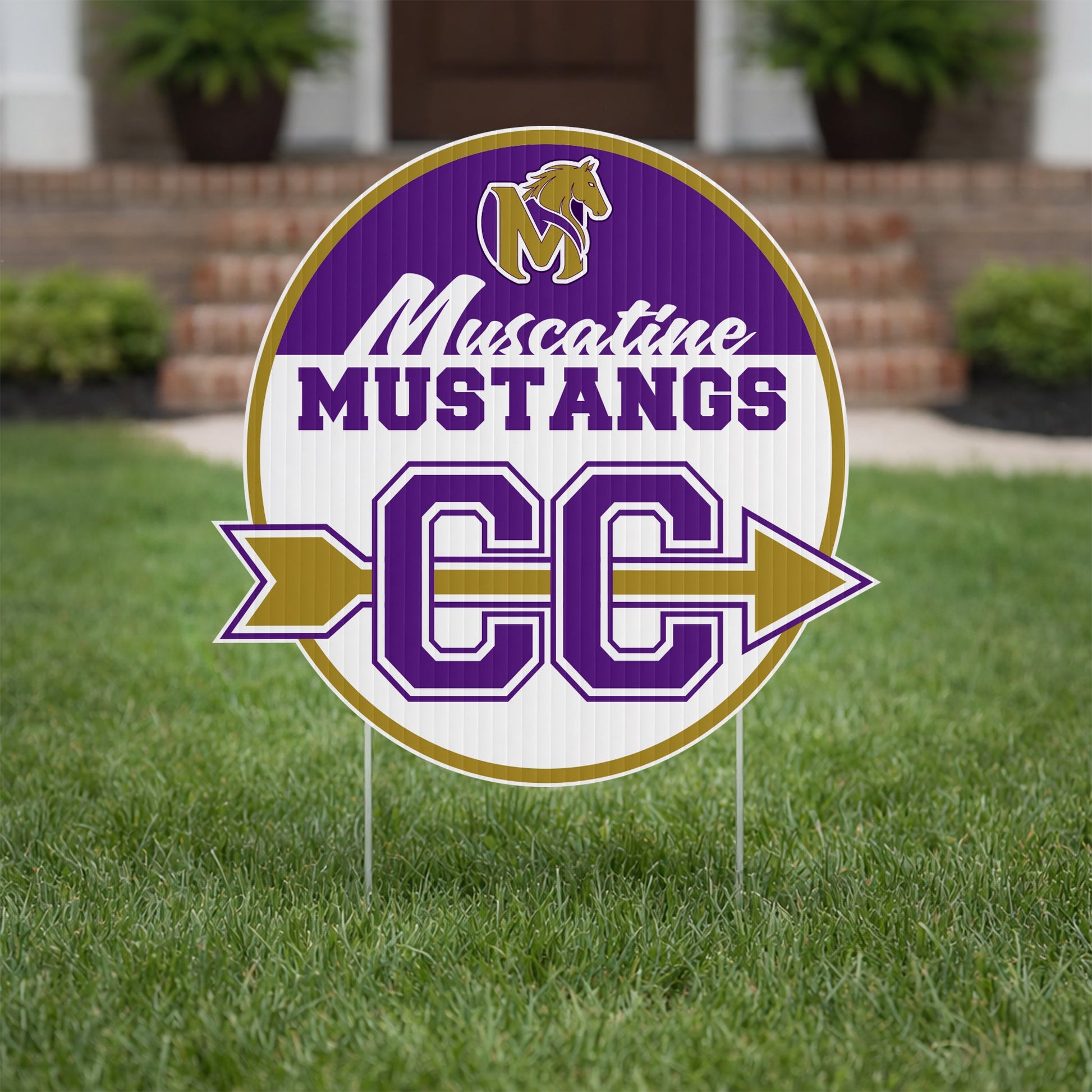 22x22" Cross Country Circle Yard Sign
