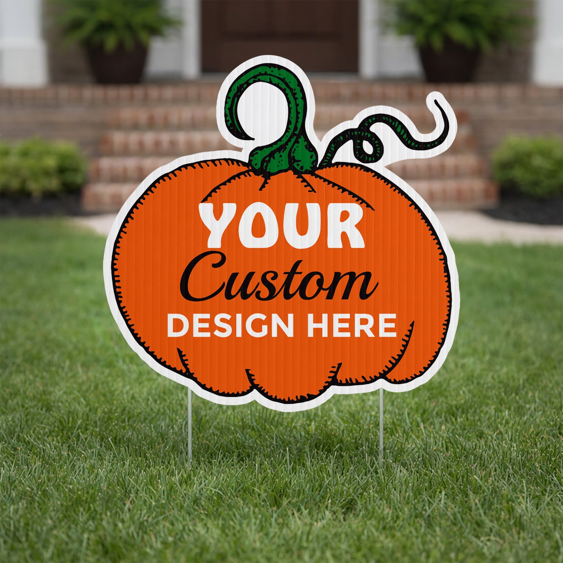22x22" Pumpkin Shaped Yard Sign