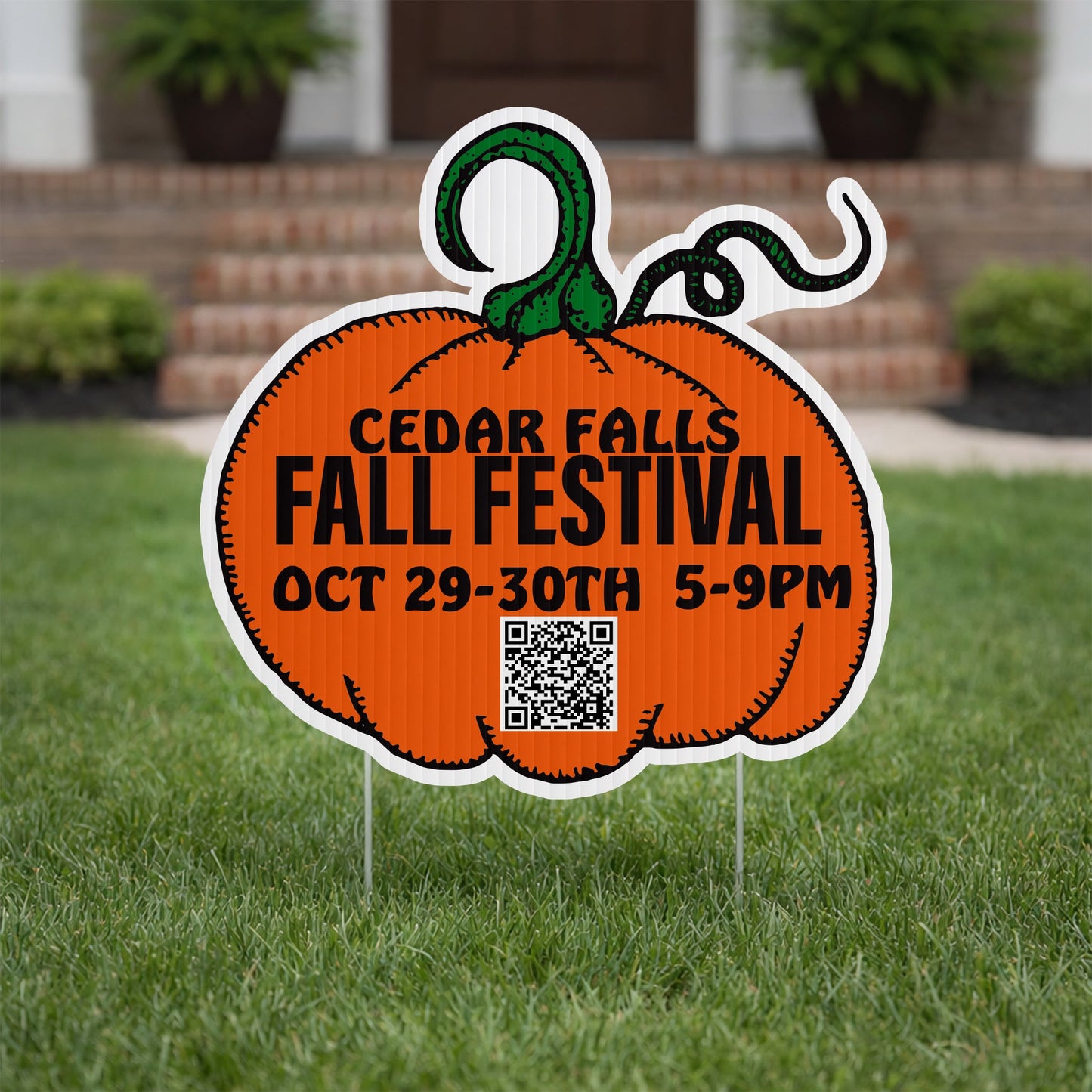 22x22" Pumpkin Shaped Yard Sign