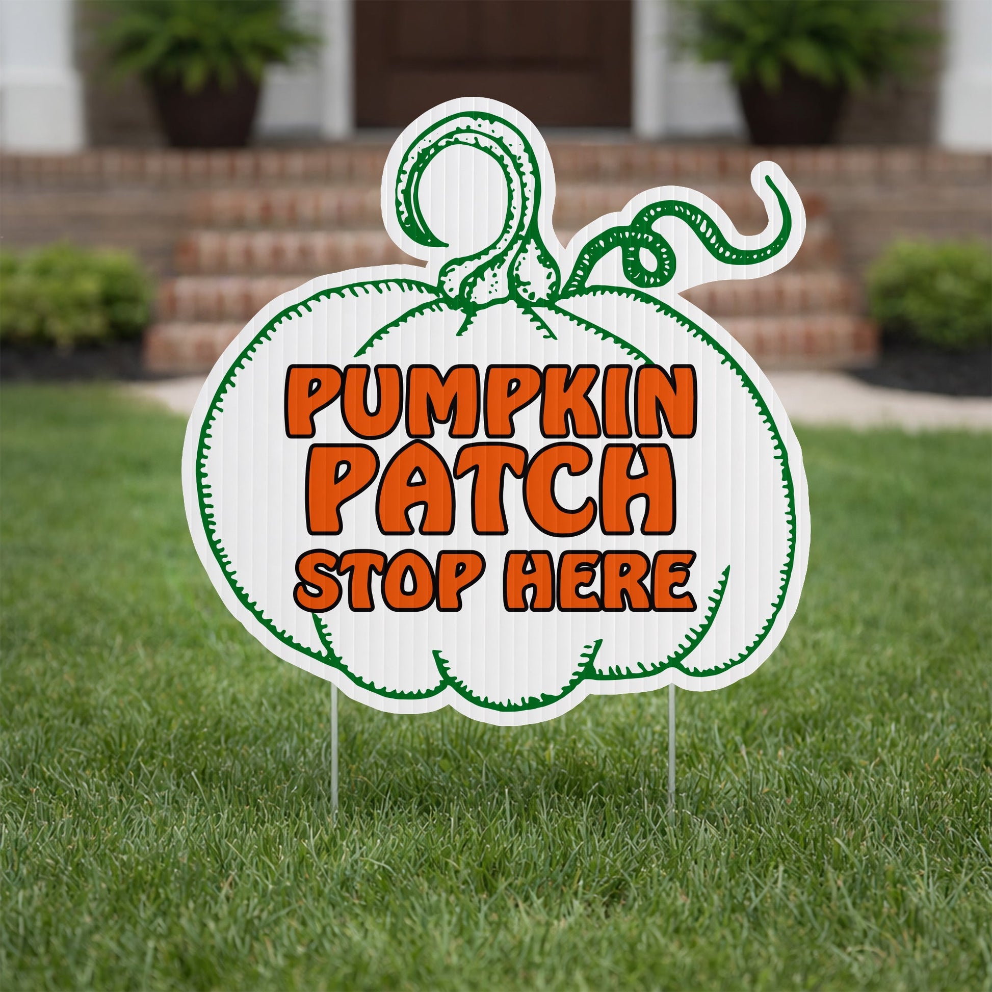 22x22" Pumpkin Shaped Yard Sign