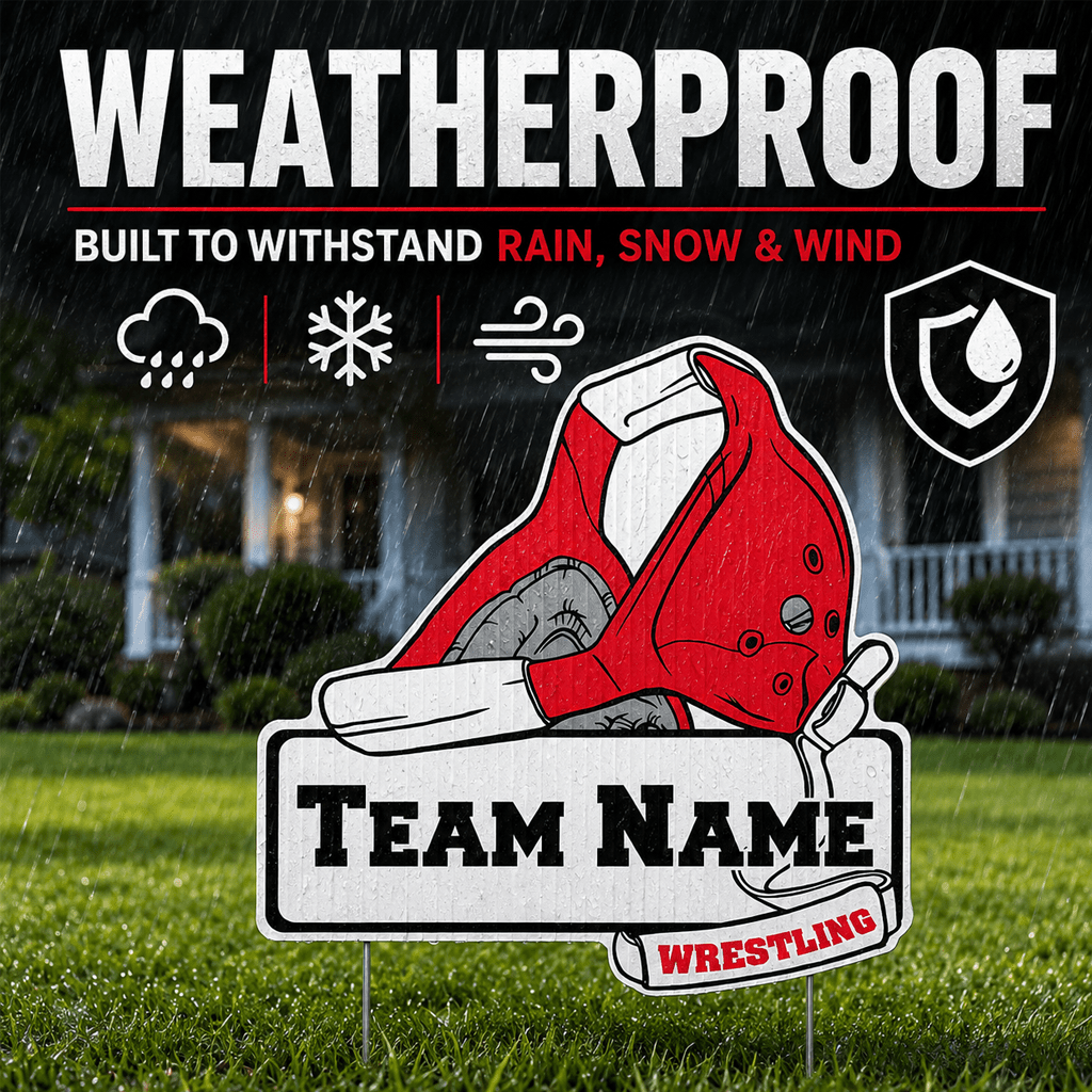 22x22" Wrestling Headgear Shaped Yard Sign