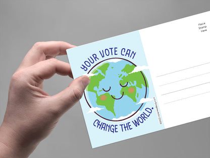 Change The World Blank 4x6 Voter Postcards