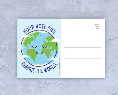 Change The World Blank 4x6 Voter Postcards