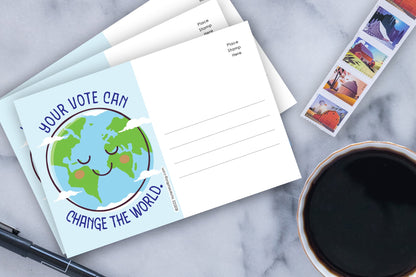 Change The World Blank 4x6 Voter Postcards