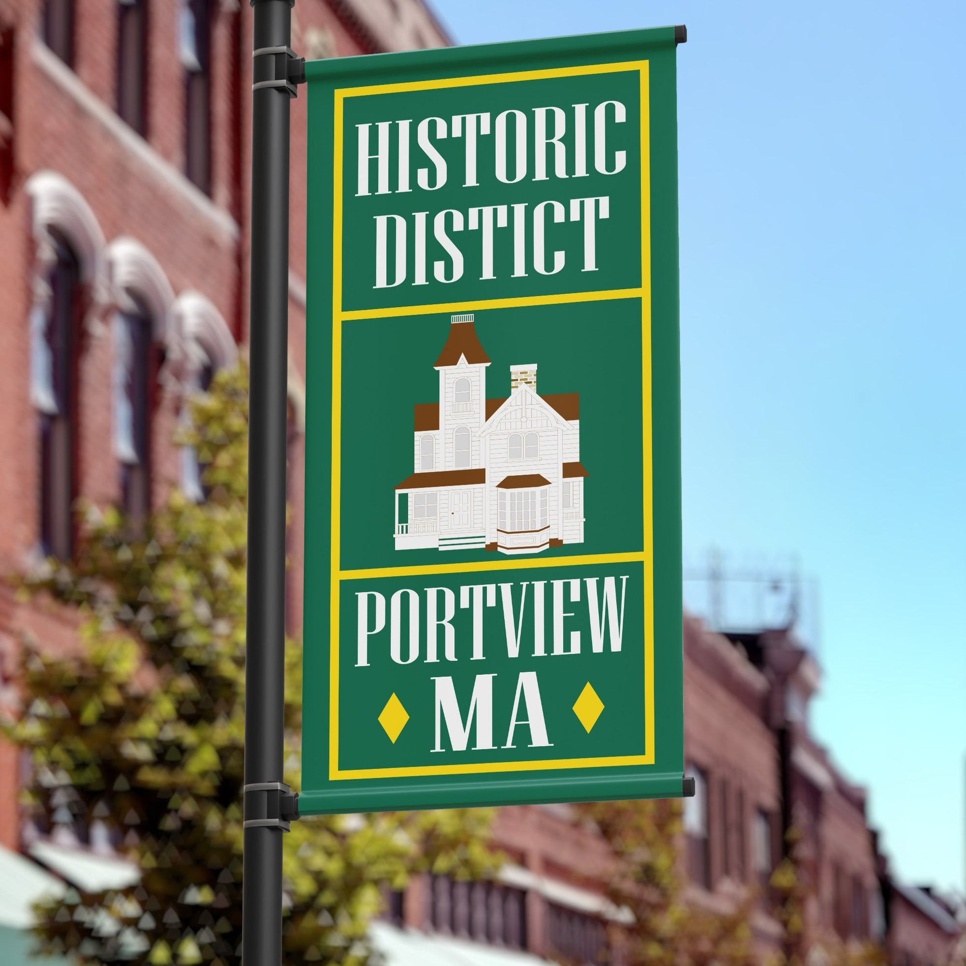 24"x36" Main Street Pole Banner, Historic District