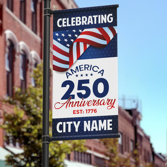 24"x48" America's 250th Pole Banner, Anniversary