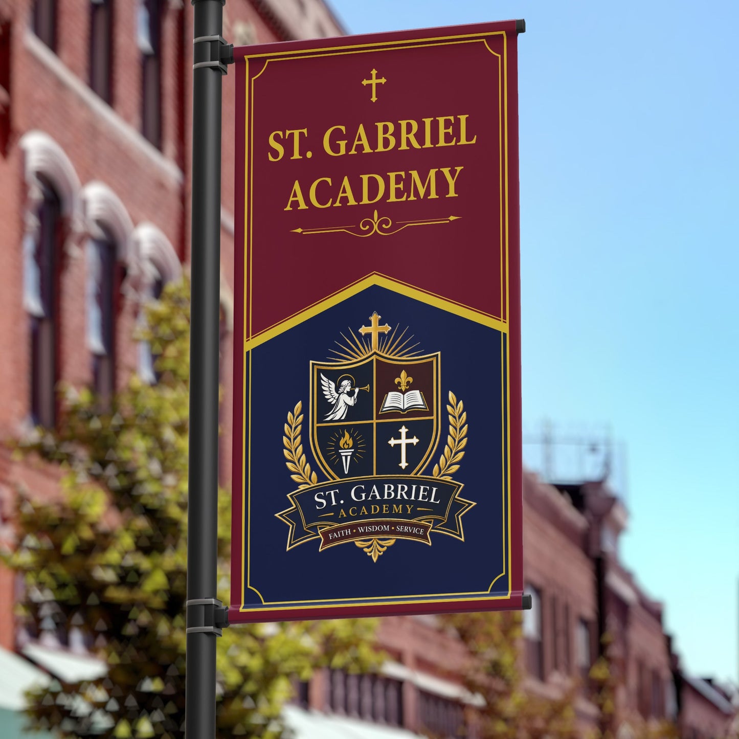 24"x48" Custom School Pole Banner