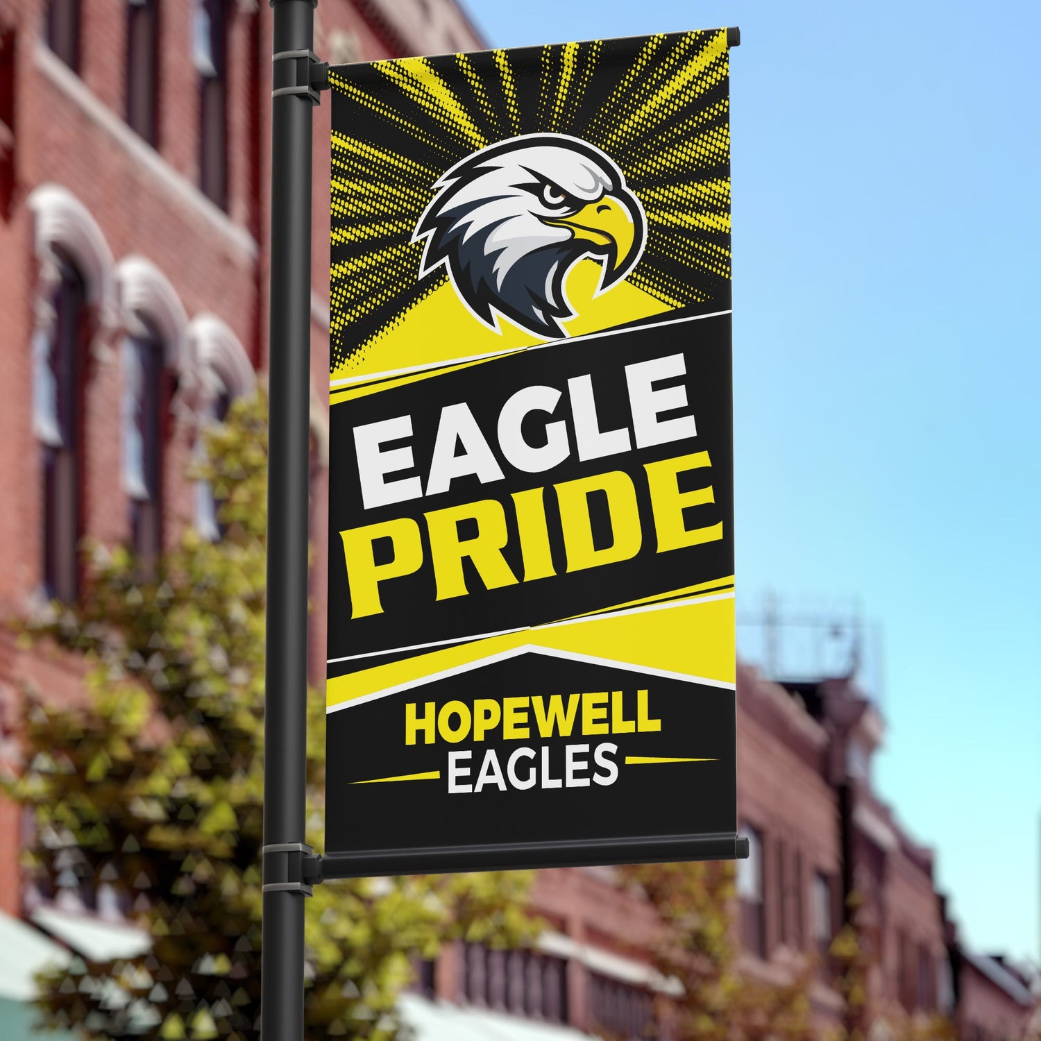 24"x48" Custom School Pole Banner, School Pride