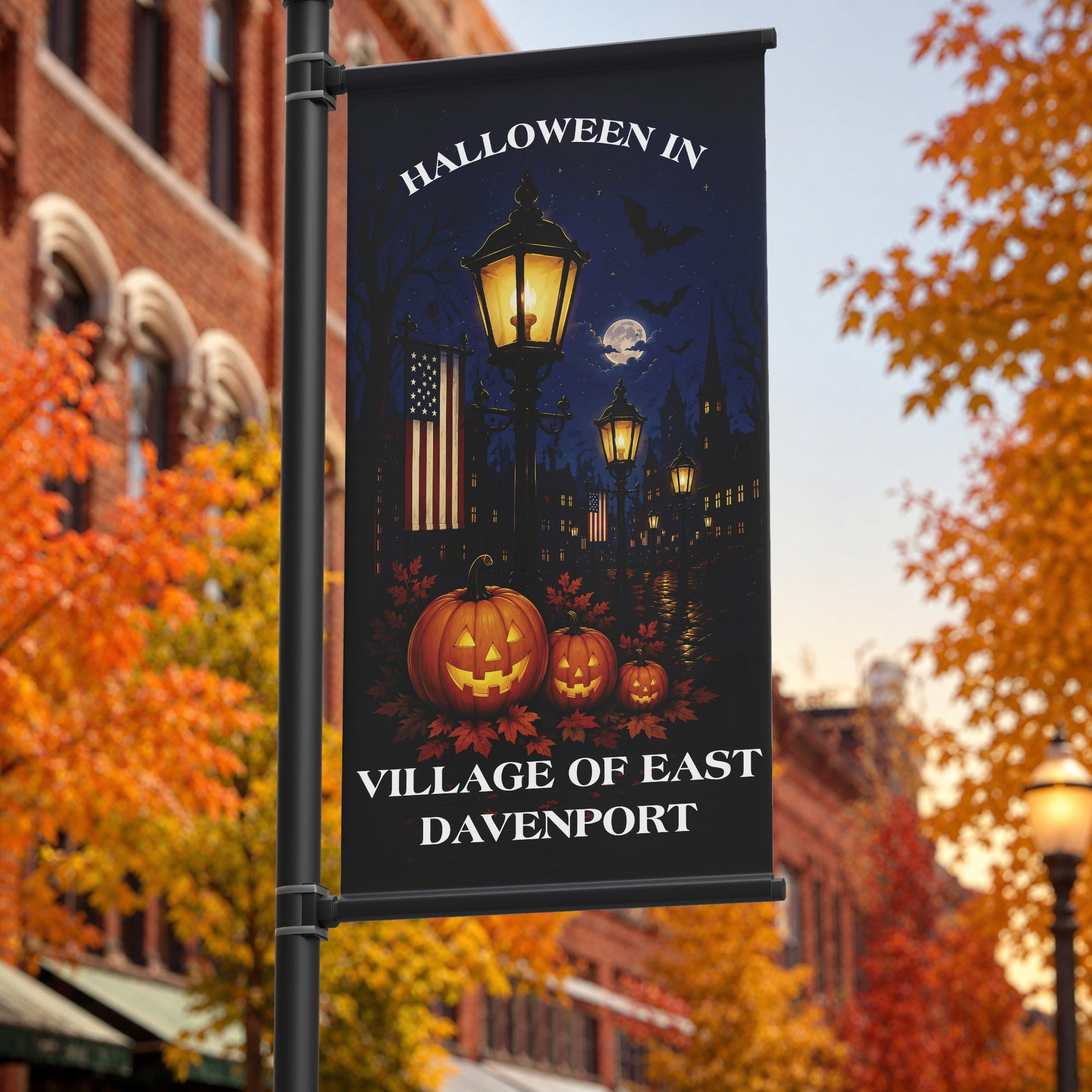 24"x48" Halloween Pole Banner, Hometown Halloween