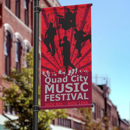 24"x48" Main Street Pole Banner, Music Festival