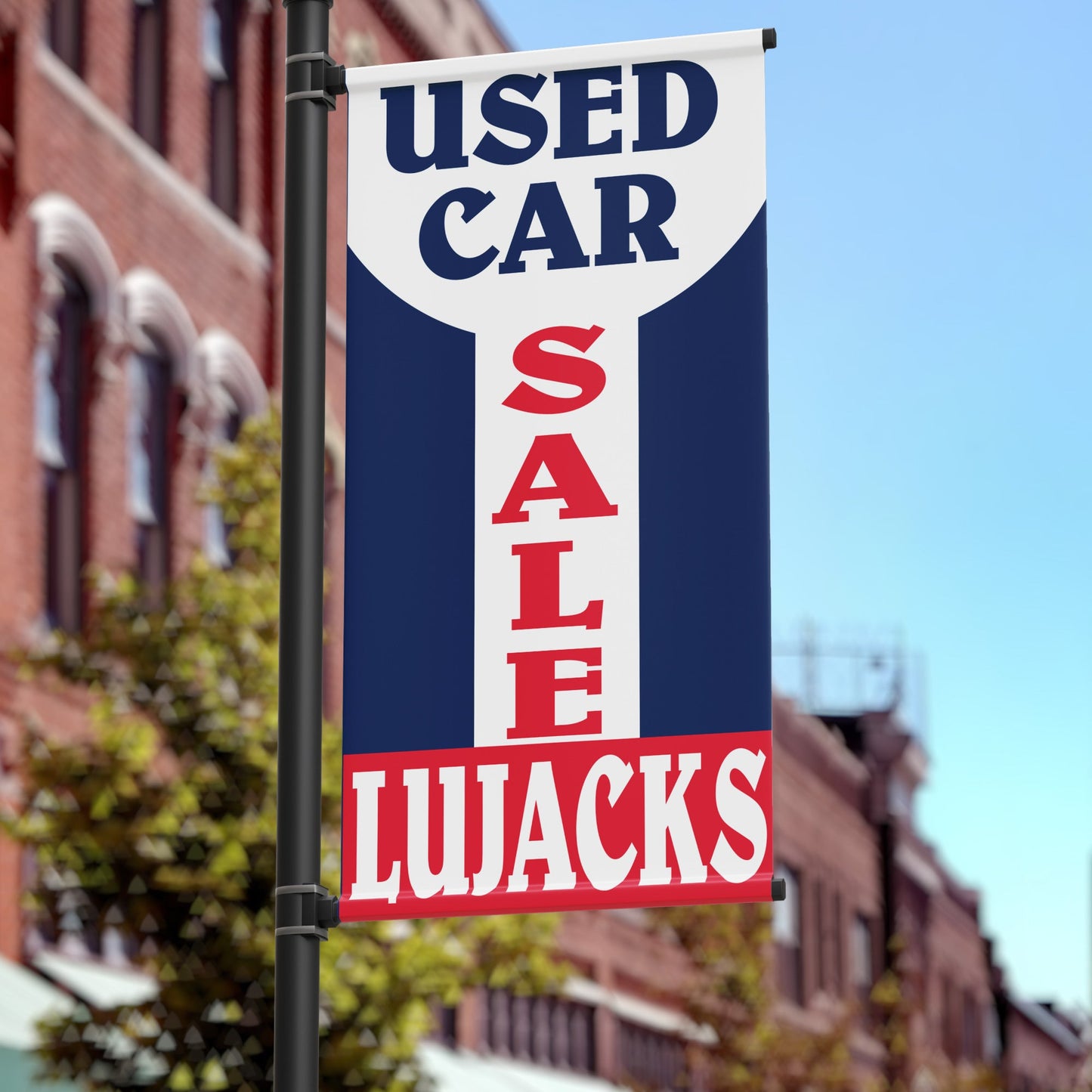 24"x96" Promotional Pole Banner, Used Cars