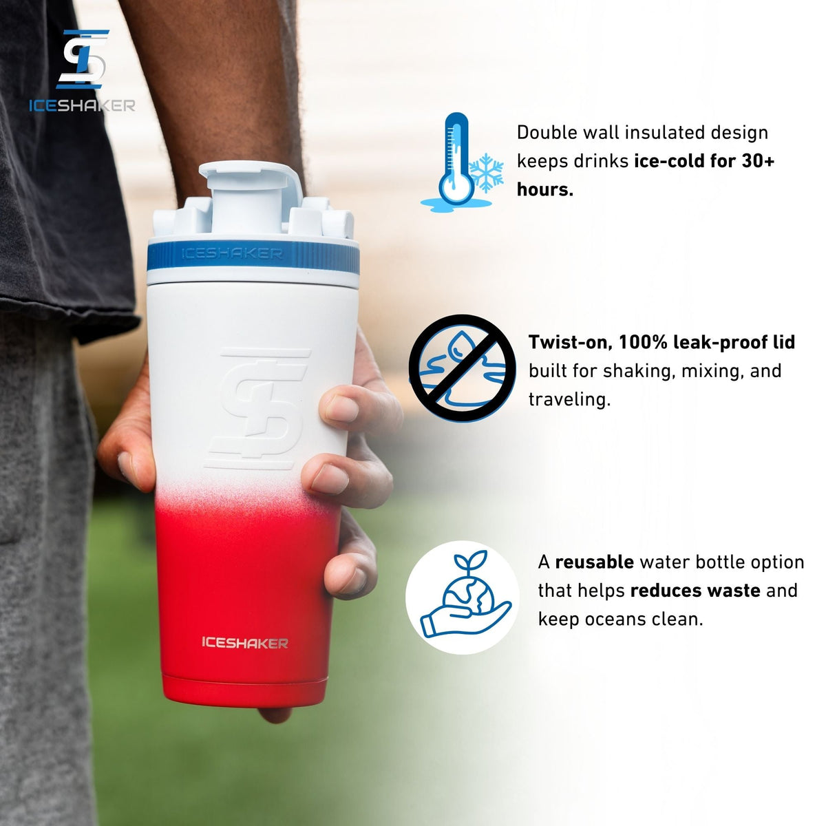 Officially Licensed Buffalo Bills 26oz Ice Shaker