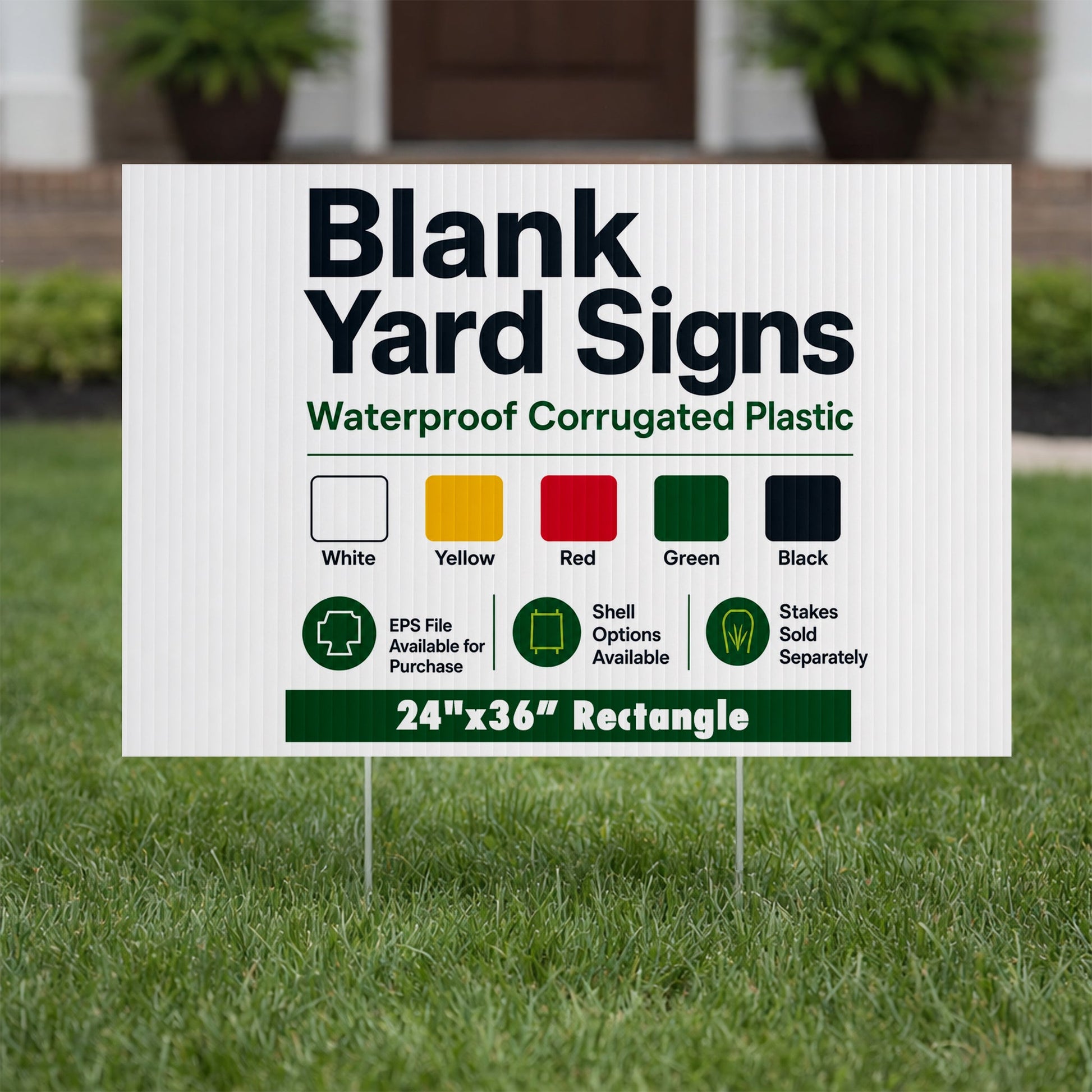 2'x3' 4mm Corrugated Plastic Blank Yard Signs