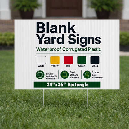 2'x3' 4mm Corrugated Plastic Blank Yard Signs