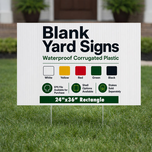 2'x3' 4mm Corrugated Plastic Blank Yard Signs