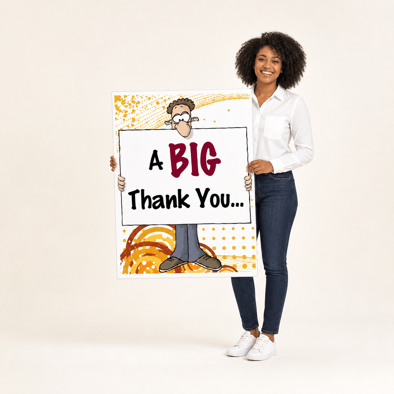 2'x3' Giant Thank You Big Nose Greeting Card