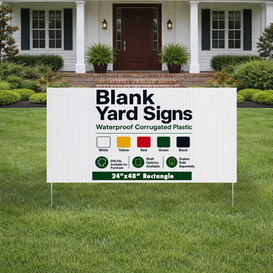 2'x4' 4mm Corrugated Plastic Blank Yard Signs