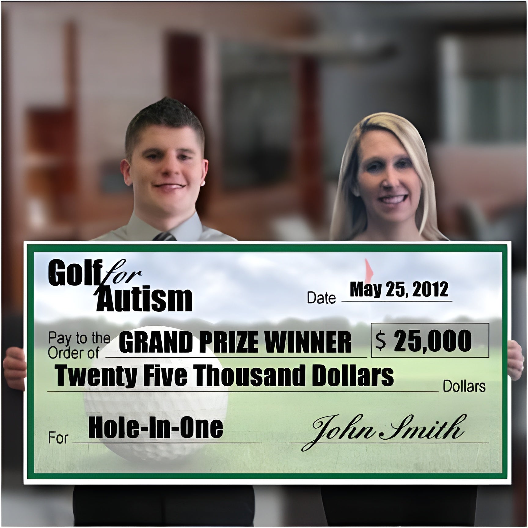 2'x4' Custom Oversized Golf Tournament Check