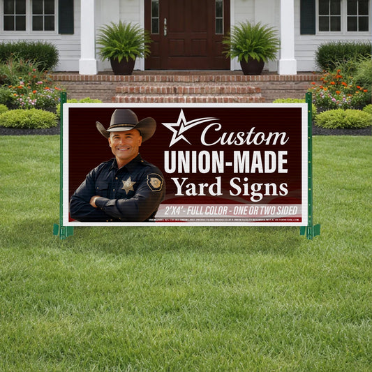 2'x4' Union Label Road Signs, Full - Color