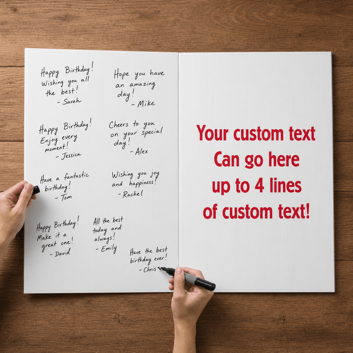 3' Custom Giant Birthday Presents & Balloons Greeting Card