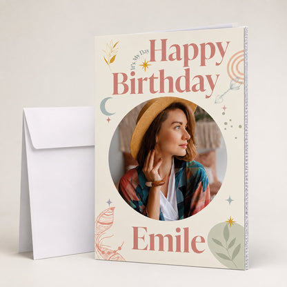 3 Foot Jumbo Custom Birthday Card with Photo & Personalized Message