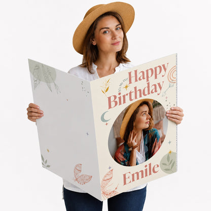 3 Foot Jumbo Custom Birthday Card with Photo & Personalized Message