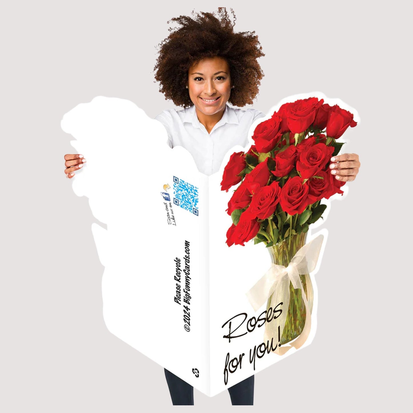 3' Giant Mother's Day Roses Shaped Greeting Card