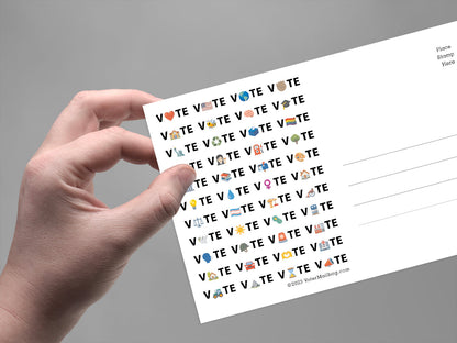 VOTE Emoji Blank 4x6 Voter Postcards