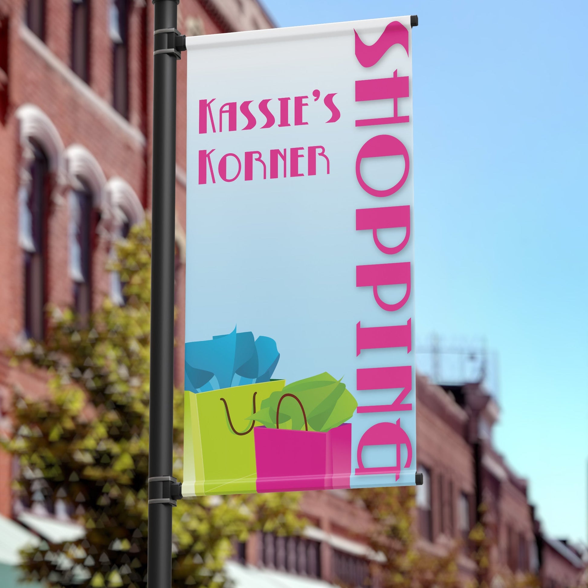 30"x60" Promotional Pole Banner, Shopping